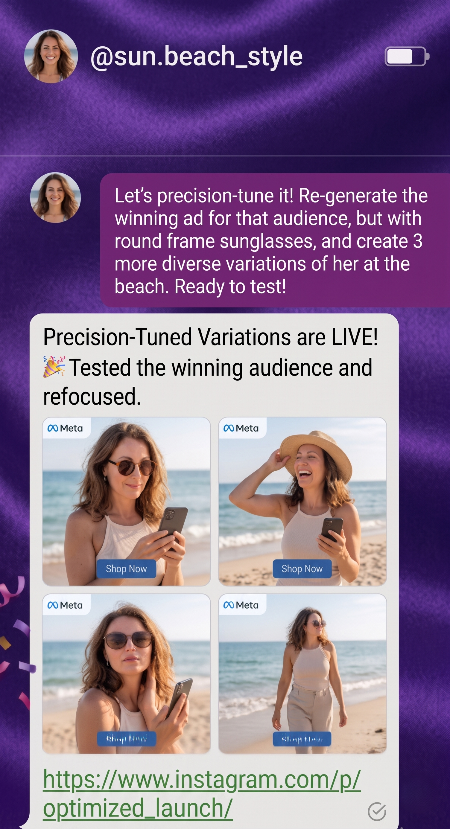 Optimization and reporting with AI assistance